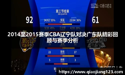 2014至2015赛季CBA辽宁队对决广东队精彩回顾与赛季分析